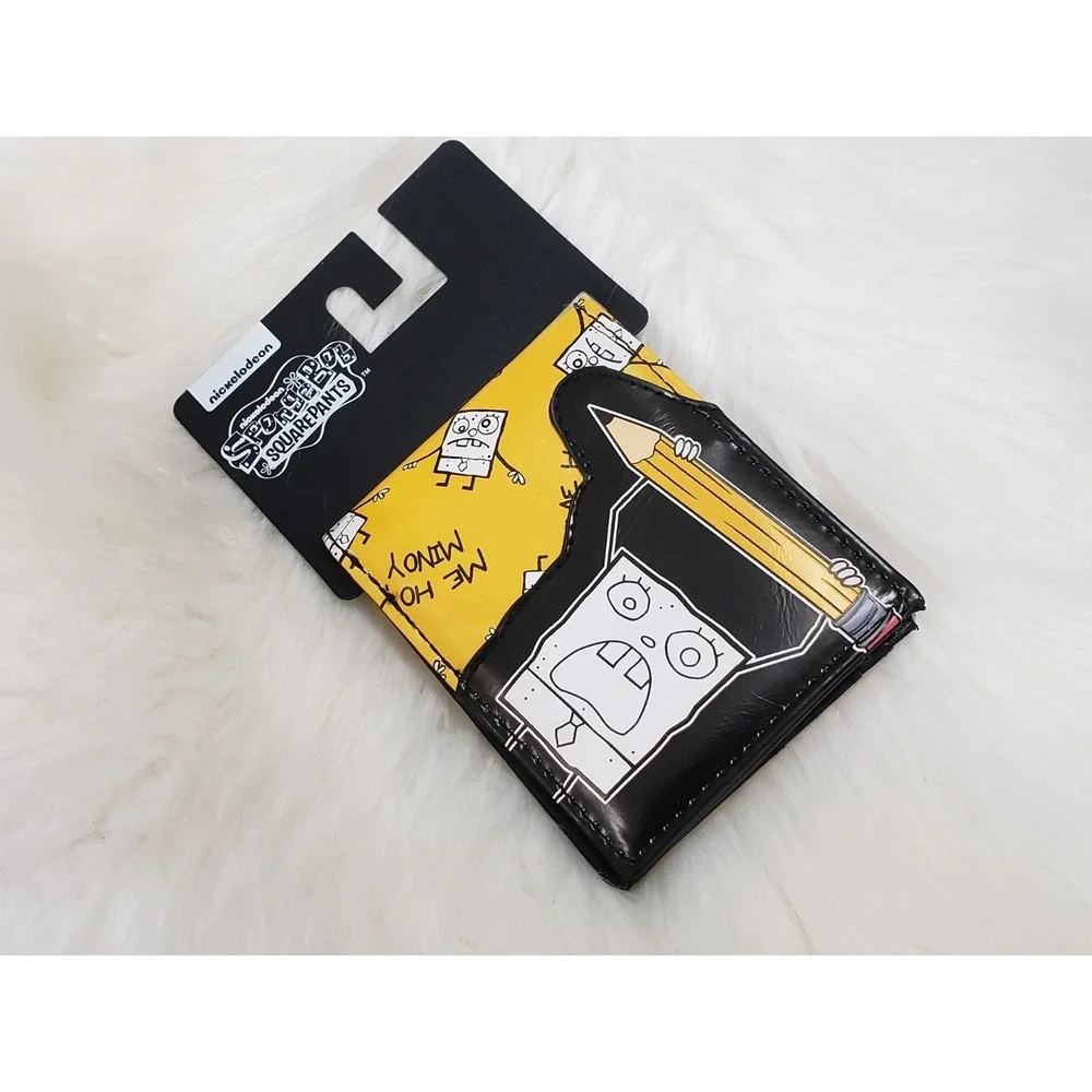 SpongeBob SquarePants DoodleBob Me Hoy Minoy Yellow Bi-Fold Wallet TEEN GIFT‎